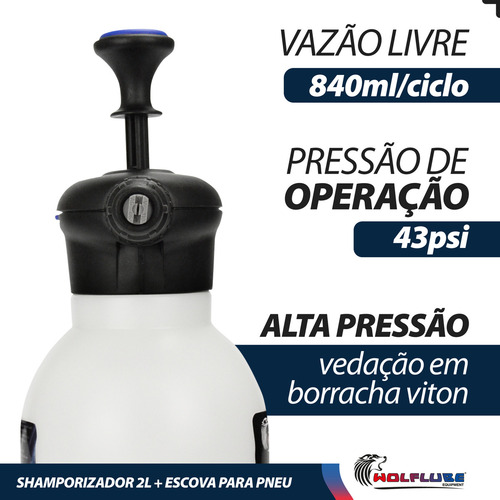Pulverizador Snow Foam Canhão Espuma Shampoozeira + Escova