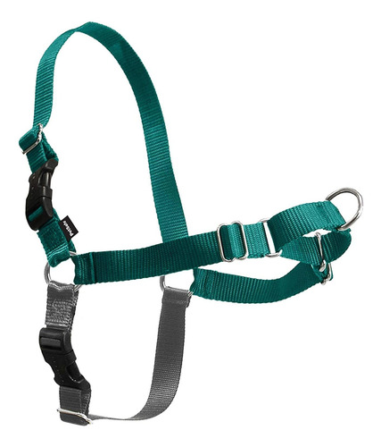 Arnes Para Perros Talla M Color Verde Marino + Gris