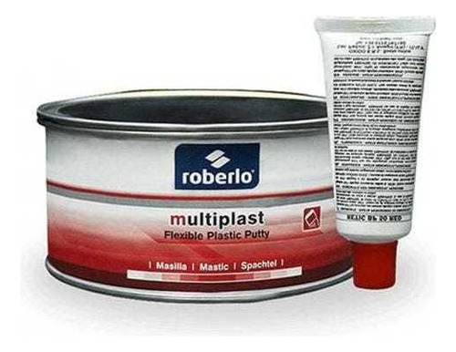 Masilla Multiplast Antracita Con Catalizador 1kg Roberlo