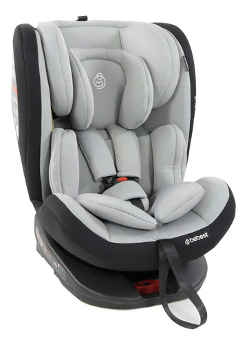 Silla Booster Para Auto Bebesit Saturn Con Isofix - Gris Color Gris Oscuro Silla Infantil Auto