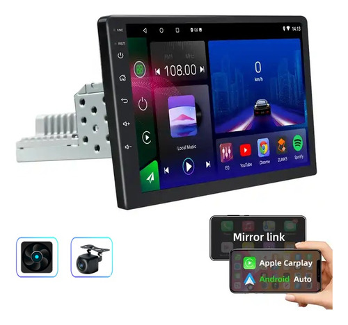 Auto Estereo Pantalla 1 Din Carplay Android Auto 10 Pulgadas