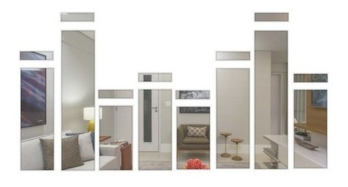 Imagem 1 de 5 de Espelho Decorativo Em Acrílico Equalizer 100x50 Cm