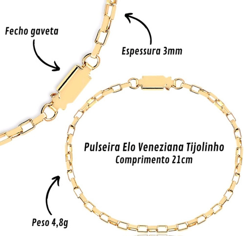 Imagem 2 de 6 de Pulseira Aço Inoxidável Dourada Cartier 3mm