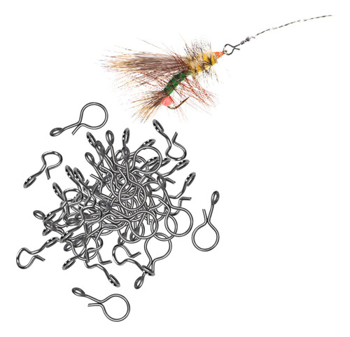 50x Pesca Com Mosca Mudança Rápida Portátil Snaps De M