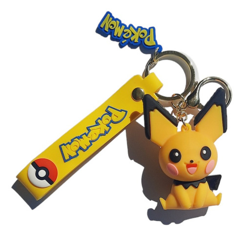 Llavero De Pokémon Kawaii Anime Pikachu Silicona