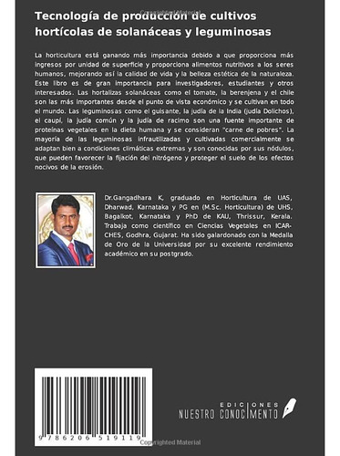Libro Tecnología De Producción De Cultivos Hortícolas De So