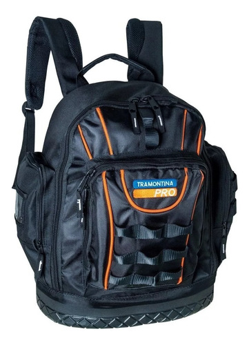 Mochila Porta Ferramentas Tramontina Pro Com 26 L Cor Preto