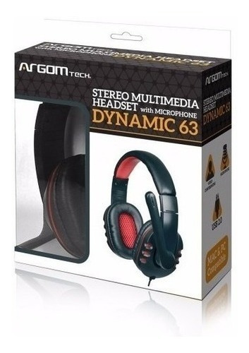 Argom Headset Con Microfono Arg-hs-0063 Usb (sumcomcr)  