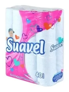 Papel Higiénico Suavel 40 Rollos De 250 Hojas Dobles