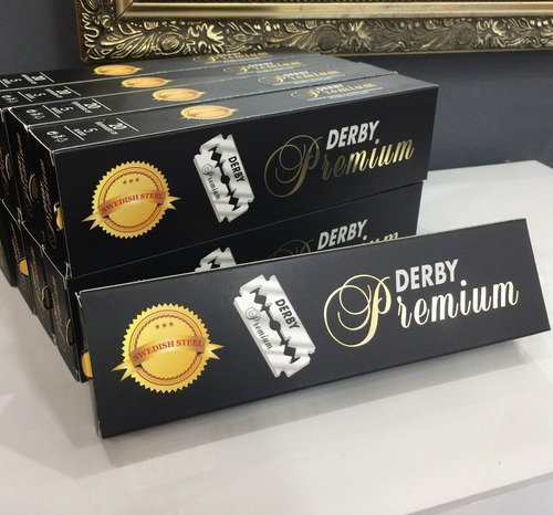 Hojas De Afeitar Derby Premium 10 Cajas Con 100 Hojas C/u