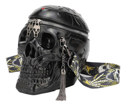 Bolsa Cráneo Calavera Estoperoles Zirconias 3d Mano Hombro