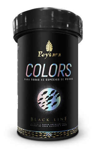 Poytara Colors Black Line - Pote 35g - Ração Peixes