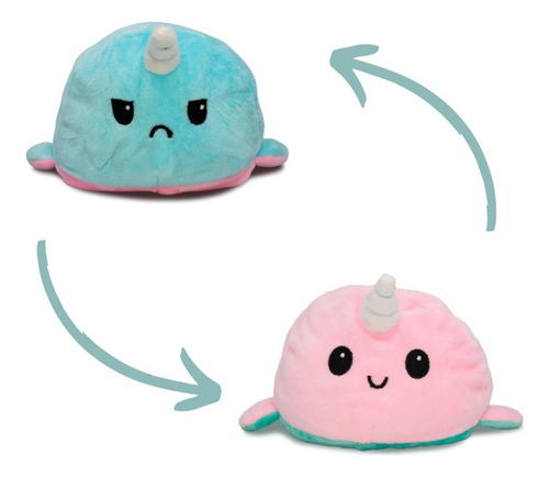 Peluche Kawaii De Ballena Narval Reversible