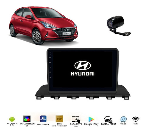 Imagem 1 de 10 de Kit Central Multimidia Hyundai Hb20 Hb20s Hb20x Tv Gps Dvd