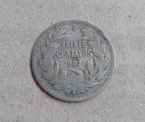 Moneda De Veinte Centavos 1907