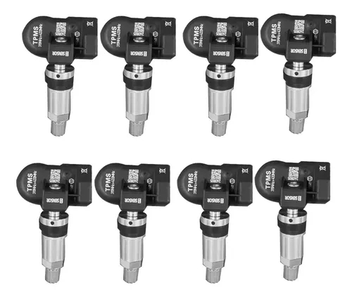 Sensor TPMS Universal Programable De 8 Piezas Asyduey | 433MHz/315MHz 2 En 1 | Para Monitoreo De Presión De Neumáticos