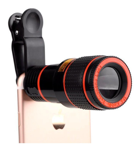 Lente Clip Telescopio Zoom Óptico 8x Para Celular / Tablet