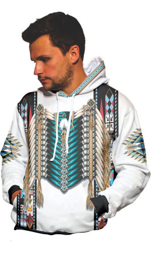Blusa Moletom Casaco Frio Colar Índio Nativo Americano