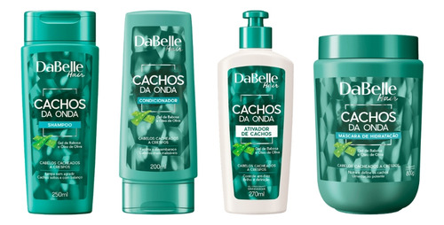 Kit Dabelle Ondas Shampoo+cond+mascara+ativador Cachos