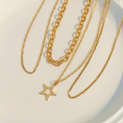 Gargantilla Con Colgante De Estrella Vintage, Joyería Estéti