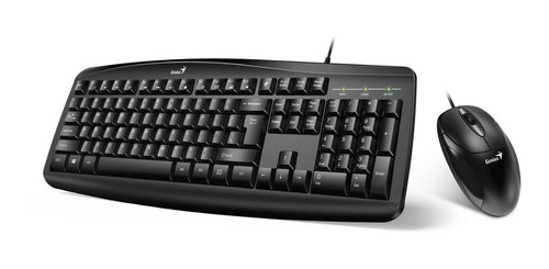 Imagen 5 de 5 de Kit de teclado y mouse Genius KM-200 Español de color negro