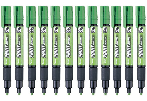 Marcador Permanente Pentel Paint Marker Mmp20 Base Aceite Color Verde Claro