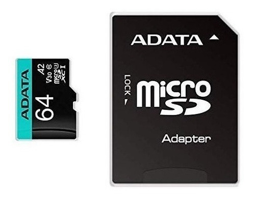Tarjeta De Memoria Adata Ausdx64gui3v30sa2-ra1 Premier Pro Con Adaptador Sd 64gb