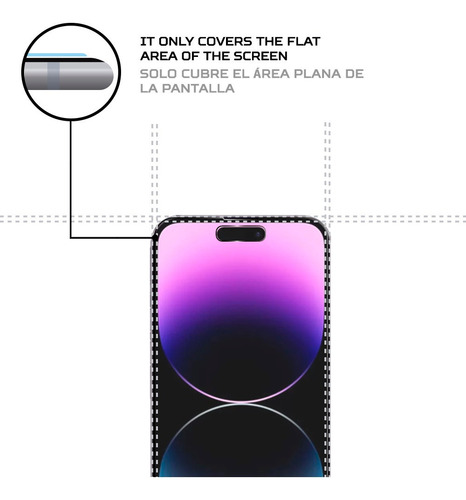 Imagen 4 de 6 de Protector De Pantalla Antishock Para Apple iPhone 14 Pro Max