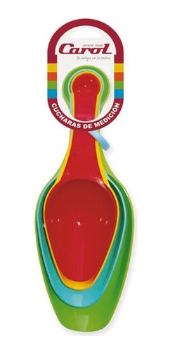 Cucharas Medidoras Dosificadoras Set X 4 Plastico Carol Soft