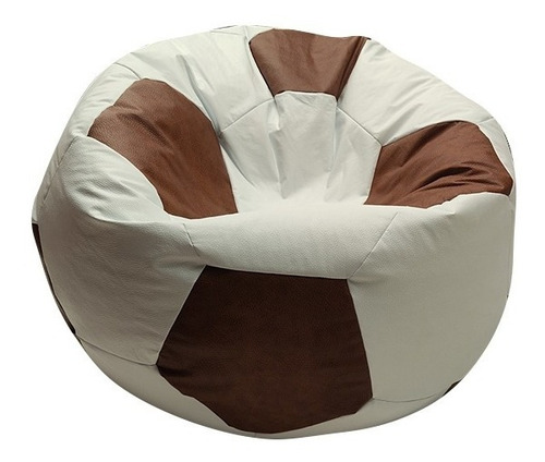 Sillón Puff Balón De Soccer Confortable Grande Blanco/negro