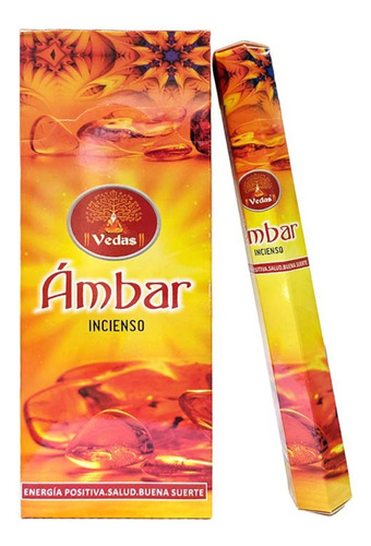 Incienso Ambar Hexagonal Vedas