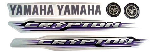 Kit Adesivo Jogo Faixas Moto Yamaha Crypton 115 2012 Prata