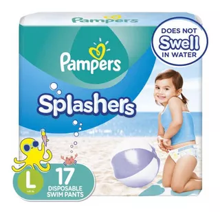 Pampers Splashers Para Nadar Talla Grande 17 Pzs