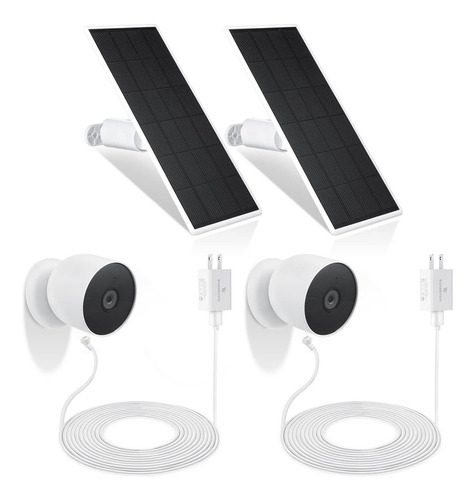 2 Panel Solar Cabl Pogo Pin Adaptador Para Nest