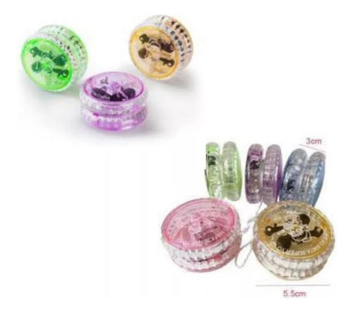 Pack 2 Yoyos Con Luces Y Giro Rápido Para Niños