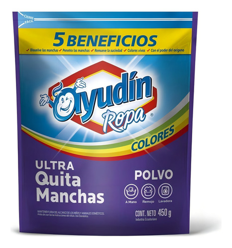 Ayudin Ropa Colores Ultra Quitamanchas X 450g