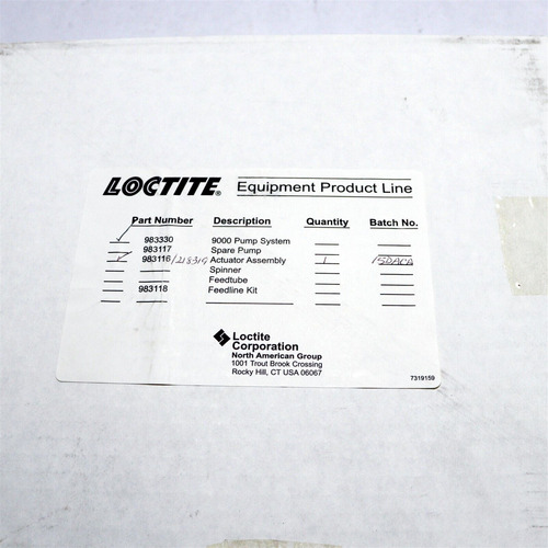 Loctite 9000 Pump System 983116 983330 Cwc