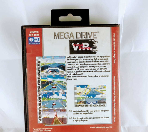 Sega Megadrive Game Virtua Racing Original Com Estojo Raro