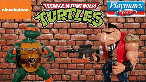 Tortugas Ninja Mikey Vs Bebop Figuras De Acción