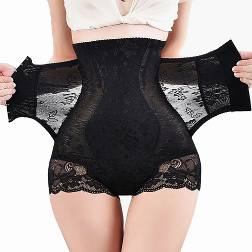 Pantalones De Control De Glúteos De Cintura Alta Y Botones