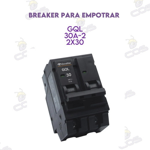 Breaker Para Empotrar Gql-30a-2 2x30 Marca Exceline