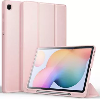 Case Para Galaxy Tab S6 Lite P613 P619 Con Portalápiz Rose