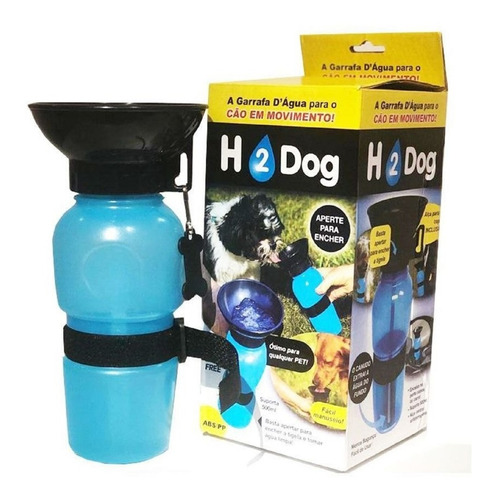 4 X Bebedor Portatil P/ Caes Garrafa Viagem Passeio H2 Dog