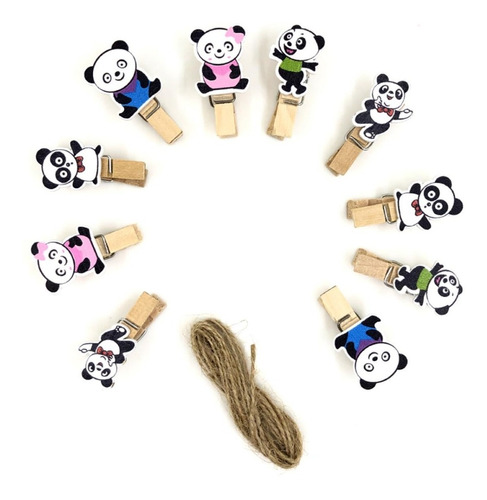 Mini Palillos Ositos Panda - 10 Unidades - Universo Mágico