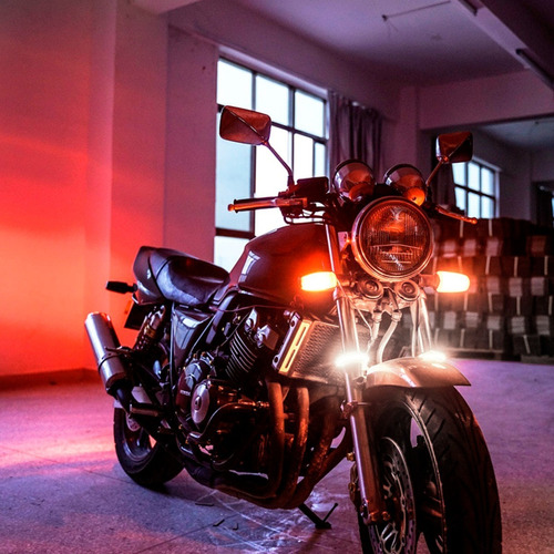 Tiras Led Luz Stop Giros Guiños Universal Moto Cafe Racer X2