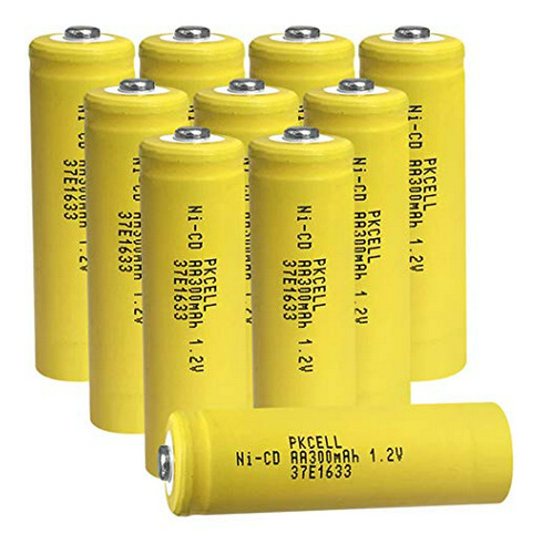 Baterías Recargables Aa Pkcell, 1.2v 300mwh Nicd, Duración P