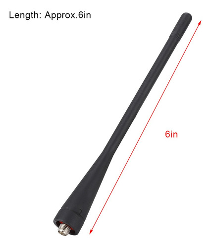 Antena De Látigo Uhf Kra27 400-470mhz Para Kenwood Radio Tk3