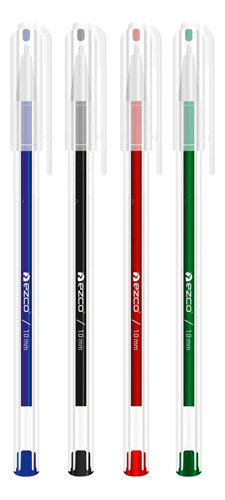 Set X 4 Boligrafos Lapiceras Ezco De Colores 1mm