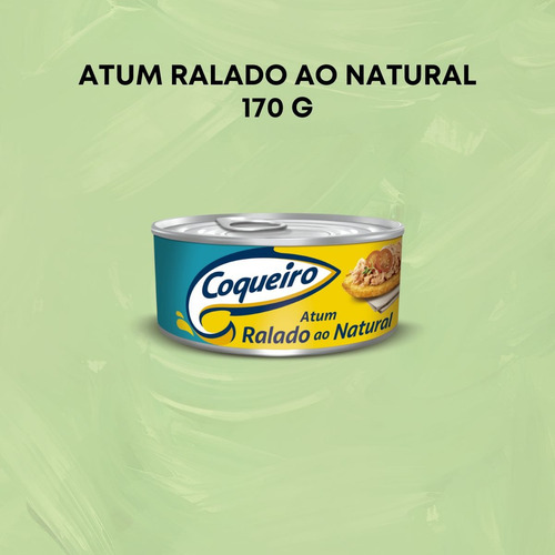 Atum Ralado Ao Natural Lata Com 170g Coqueiro