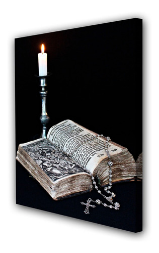 Cuadro 50x75cm Biblia Libro Santo Religion M2